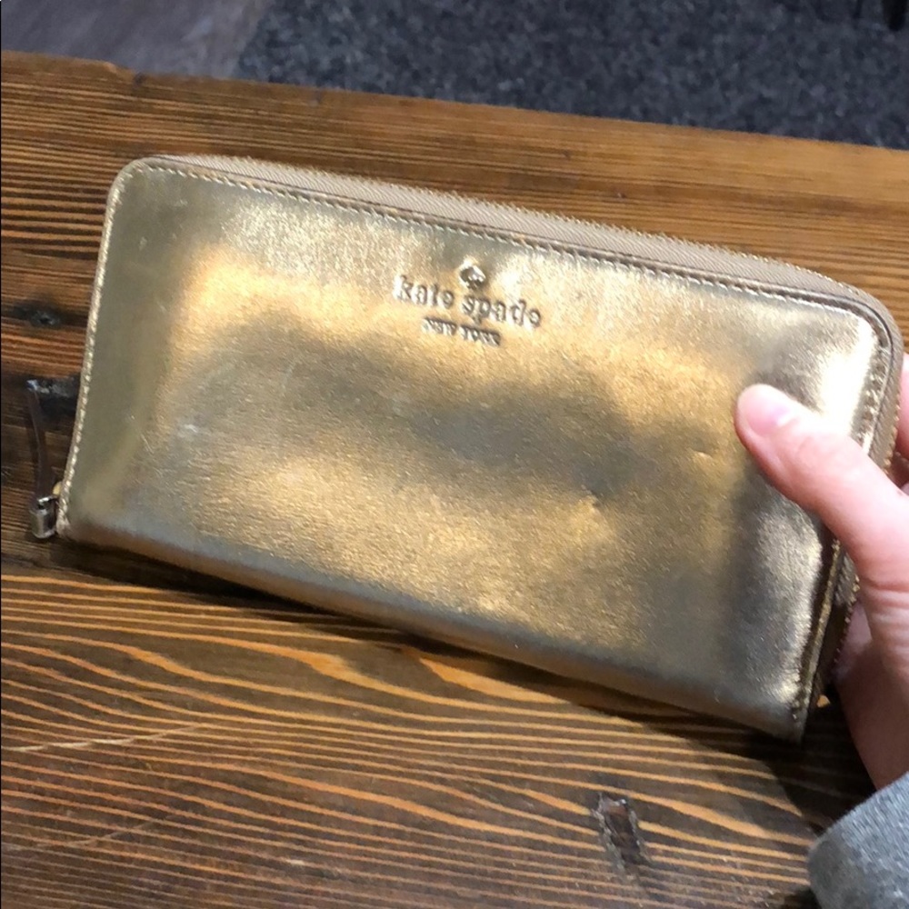 Kate Spade Long Wallet/clutch Gold